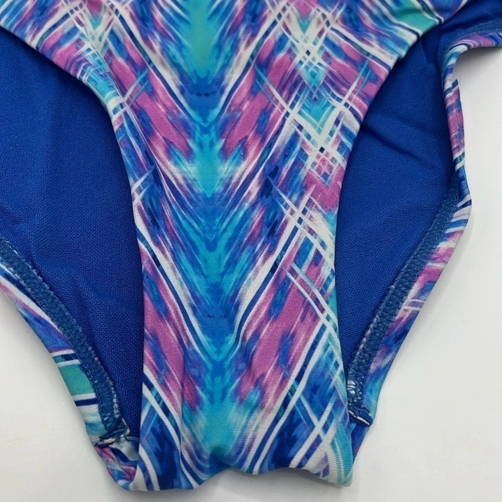 SWIM SYSTEMS PINK & BLUE BIKINI BOTTOM MEDIUM STYLE A203